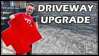 How to Stamp a Concrete Driveway DIY [upl. by Demmer]