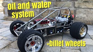 15 RC Sprint Car  Toyan Oil and water system plus billet wheels and tires [upl. by Enrobyalc]