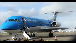 KLM Fokker 70 Landings amp Take Offs Amsterdam Schiphol [upl. by Aicilat]