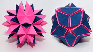 Magical Kusudama Flower origami 3D kusudama Origami Revealed Flower PopUp Star origamikusudama [upl. by Arodal356]