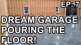 Part 7 Dream Garage Build  FLOOR IT With Fiberglass Reinforced Concrete [upl. by Rokach]