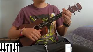 UKELELE  Ojeras  Anthres tutorialcover ukelele [upl. by Nalda294]