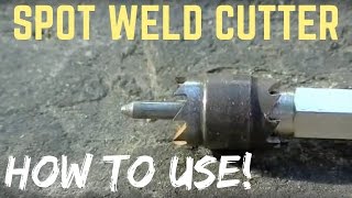 CUTTING AND DRILLING SPOT WELDS  How To Use a Spot Weld Cutter [upl. by Anaile]