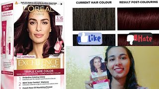 LOreal Paris Excellence Creme Hair Color 316 Burgundy HONEST REVIEW [upl. by Tillinger]