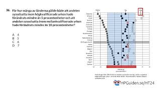 Högskoleprovet DTK uppgift 36 från höstens högskoleprov 2024 provpass 1 kvantitativ del [upl. by Brooking821]