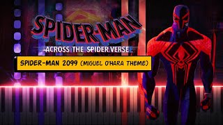 SpiderMan 2099 Miguel OHara THEME SpiderMan Across the SpiderVerse Synthesia Piano Tutorial [upl. by Margherita]