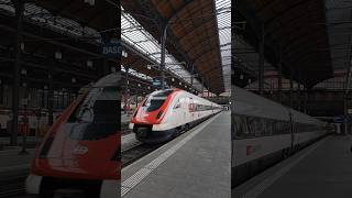 IC3 SBB nonstop to Zürich HB in Basel SBB Schwitzerland🇨🇭 sbb travel trainspotting shorts yt [upl. by Anagrom]