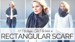 11 Ways To Wear a Rectangular Scarf  BusbeeStyle com [upl. by Yerak]