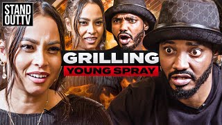 YOUNG SPRAY CAME TO ENTERTAIN  Grilling with Young Spray [upl. by Yblek]