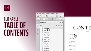 clickable pdf bookmarks table of contents from indesign [upl. by Letsyrc]