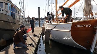 Starting the engine amp hoisting SAIL  Tally Ho moves [upl. by Lawrenson753]