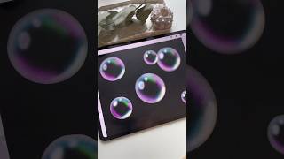 Drawing Process in Procreate  Digital Watercolor Bubbles shorts procreate tutorial [upl. by Sukin]