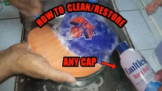 HOW TO CLEANRESTORE ANY CAP USING FAULTLESS HEAVY HOLD [upl. by Atires]