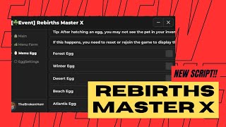 ☘️Event Rebirths Master X Script Latest Version 2024 [upl. by Kampmann666]