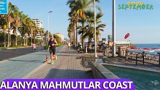 ALANYA MAHMUTLAR COASTAL ROAD 2024 SEPTEMBER  ALANYA ANTALYA TURKEY TRAVEL HOLIDAY 4K VIDEO [upl. by Eledoya]