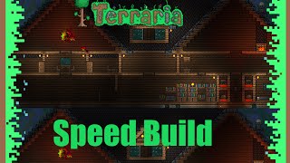 Terraria speed build  House with statue farm [upl. by Ahsemed707]