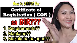 How to Get Certificate of Registration  COR for your Business tutorial pantincouple [upl. by Jegger]