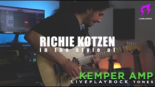 Richie Kotzen KEMPER AMP Liveplayrock guitar tones liveplayrock kemperamps richiekotzen [upl. by Kirtley]