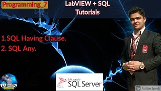 LabVIEW  SQL Programming 7  SQL Having SQL Any  LabVIEW  SQL [upl. by Gleason]