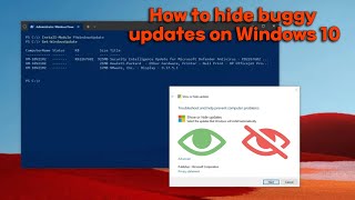 How to hide buggy updates on Windows 10 [upl. by Laeno]