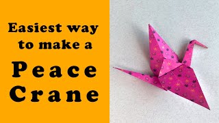 How to Fold an Origami Peace Crane  EASIEST Stepbystep tutorial [upl. by Yajeet]