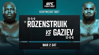 UFC Fight Night Rozenstruik vs Gaziev  typowanie pełnej karty walk [upl. by Donough560]