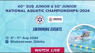 40th Sub Junior amp 50thJunior National Aquatic Championships 2024 Swimming Events Odisha [upl. by Guthry995]