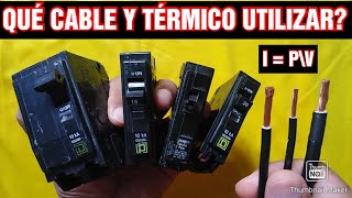 Que termomagnético UtilizarQue Cable Eléctrico UsarInstalación Eléctrica [upl. by Valery]