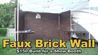 Faux Brick Wall for a show booth DIY [upl. by Au]