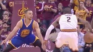 Kyrie lrving Schools Steph Currys Defense  2016 NBA Finals [upl. by Pesvoh108]