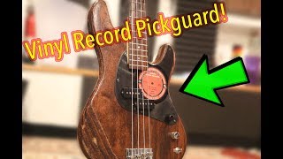 DIY Vinyl record pickguard for bass and guitar [upl. by Enoob220]