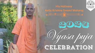 H H Asita Krishna Swami Maharaja II SRI VYASA PUJA II LIVE FROM ISKCON GOVERDHAN MATHURA INDIA2024 [upl. by Declan]