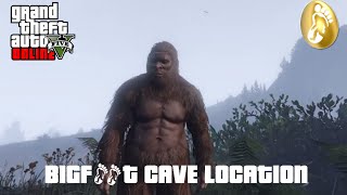 GTA V Online  Bigfoot Cave  Chiliad Mountain State Wilderness  Easter Egg [upl. by Adihaj]