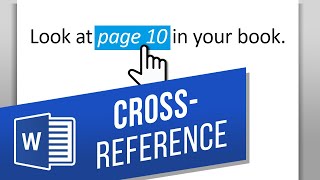 How to Create a CrossReference to a Page Number in Word  How to Use a CrossReference in Word [upl. by Dihaz]