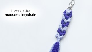 DIY Macrame Keychain Tutorial  Easy StepbyStep Guide for Beginners [upl. by Domash234]