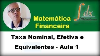 GRINGS  Taxa nominal efetiva e equivalentes aula 1 [upl. by Etnoed]