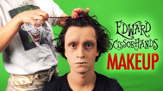 ASMR Edward Scissorhands Makeup 🎃 [upl. by Eedyak]