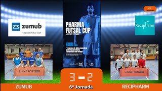 ZUMUB vs RECIPHARM 32 XXXVI Edição Liga Pharma Futsal Linksport 6ªJorn [upl. by Annaitsirk108]