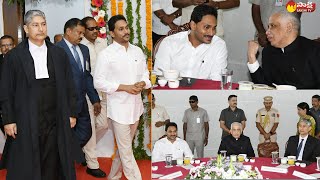 CM YS Jagan Visuals at AP High Court Chief Justice Dhiraj Singh Swearingin Ceremony SakshiTVLIVE [upl. by Nnayecats]