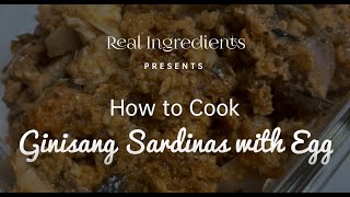 GINISANG SARDINAS WITH EGG  HOW TO COOK  REAL INGREDIENTS [upl. by Earehc]