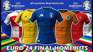 All Euro 2024 Playing Countries Final Home Kits  Jersey Klub Peserta Euro 2024 Home [upl. by Naitsabas]