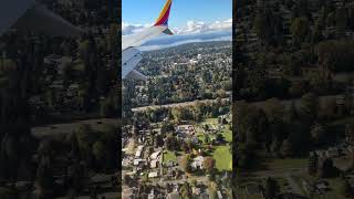 Flying into Seattle you can see the beautiful fall colors [upl. by Ennoval]