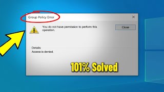 How To Fix Group Policy Error in Windows 11  10  8  7  Solve Access Gpeditmsc Problem ✅ [upl. by Staffan]