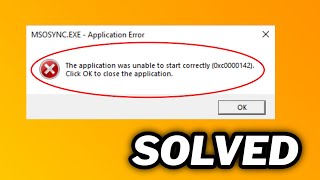 FIXED Msosyncexe Application error  One solution [upl. by Meek]