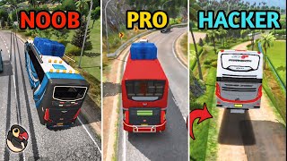 🚚NOOB ❌ vs PRO ✅ vs HACKERS 👑  Bus Simulator Indonesia Version by Maleo [upl. by Intosh323]