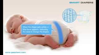 Bromophenol blue as wetness indicator in Diapers by httpgspchemcomindexhtml [upl. by Nosnorb]