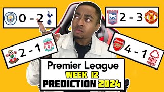 PREMIER LEAGUE SCORE PREDICTION WEEK 12  2024  MANCHESTER CITY 0  2 TOTTENHAM [upl. by Barrow]