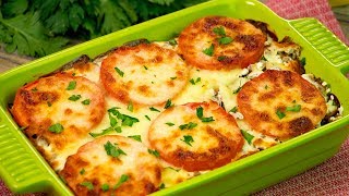 Il nostro pranzo preferito moussakà di patate carne macinata e pomodori  SaporitoTV [upl. by Gelman656]