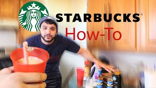 HOW TO MAKE STARBUCKS COFFEE  Yousif Saleh [upl. by Kato438]