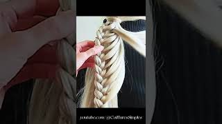 1 Minute Cool ponytail hairstyle hairstyle trending braids [upl. by Eihtak]